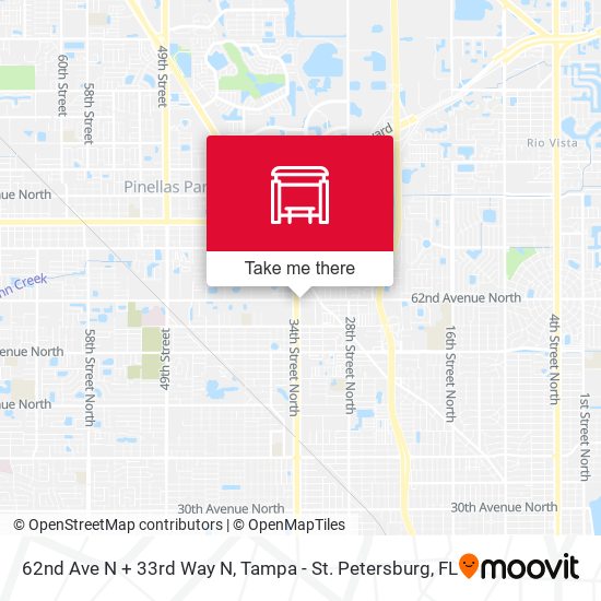 Mapa de 62nd Ave N + 33rd Way N