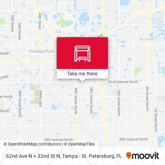 Mapa de 62nd Ave N + 32nd St N