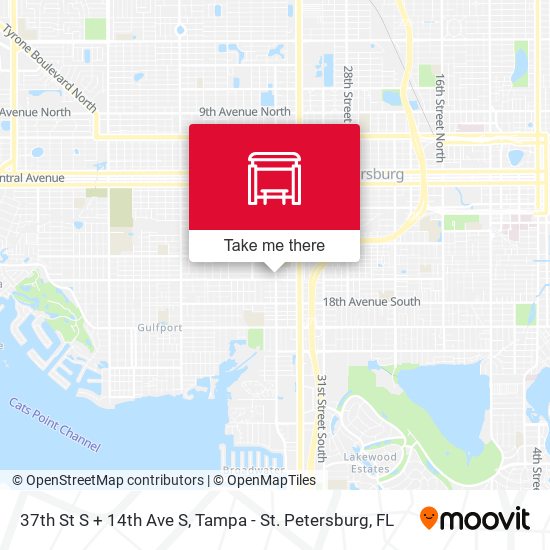 Mapa de 37th St S + 14th Ave S