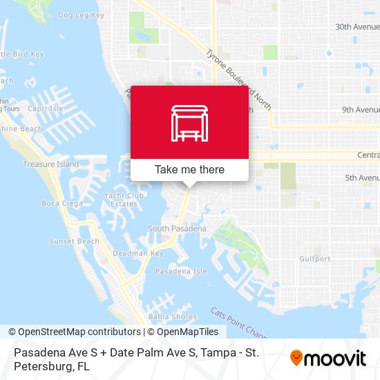 Pasadena Ave S + Date Palm Ave S map