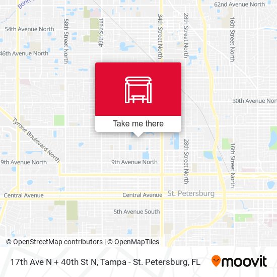 Mapa de 17th Ave N + 40th St N