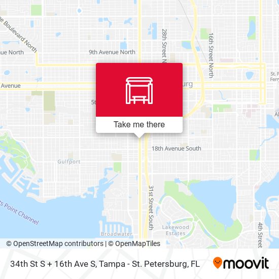 34th St S + 16th Ave S map