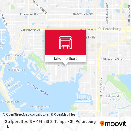 Mapa de Gulfport Blvd S + 49th St S
