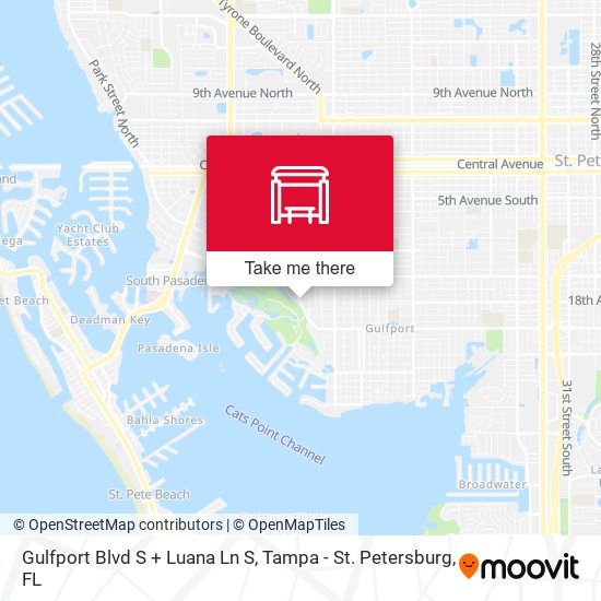 Mapa de Gulfport Blvd S + Luana Ln S