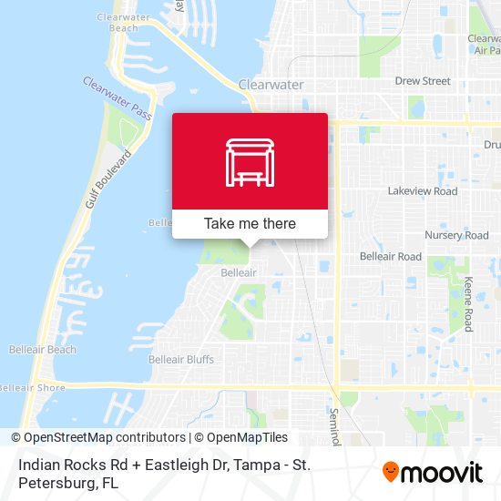 Indian Rocks Rd + Eastleigh Dr map