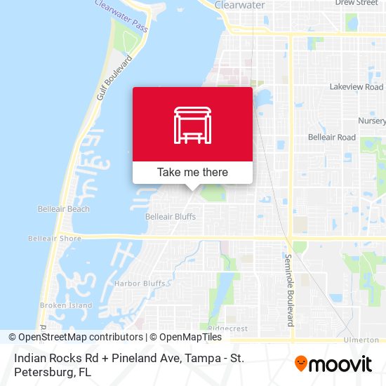 Mapa de Indian Rocks Rd + Pineland Ave
