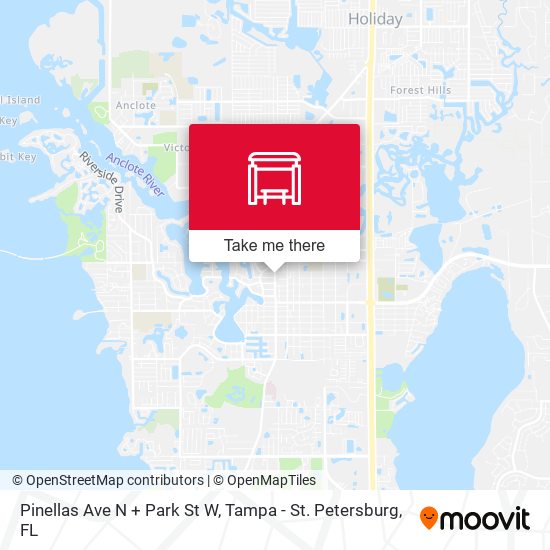 Mapa de Pinellas Ave N + Park St W
