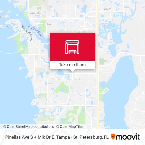 Pinellas Ave S + Mlk Dr E map