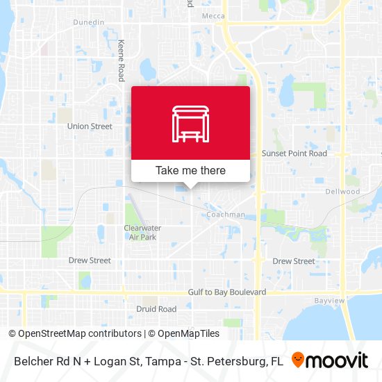 Belcher Rd N + Logan St map