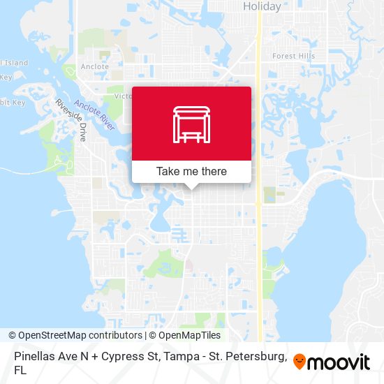 Pinellas Ave N + Cypress St map