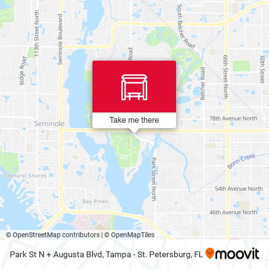 Mapa de Park St N + Augusta Blvd