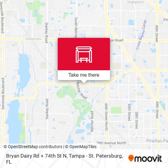 Bryan Dairy Rd + 74th St N map