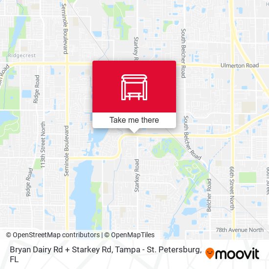 Bryan Dairy Rd + Starkey Rd map