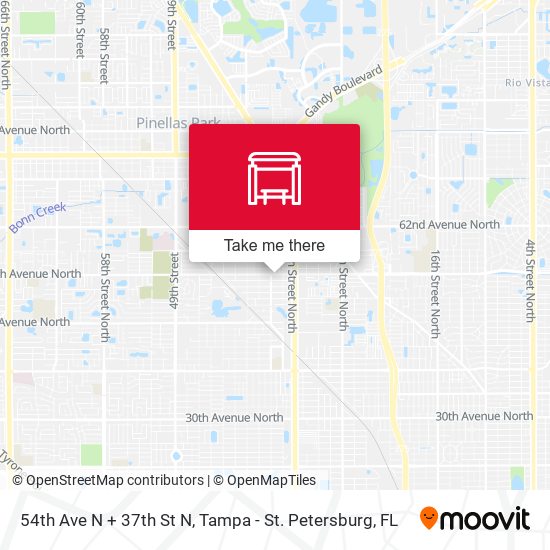 Mapa de 54th Ave N + 37th St N