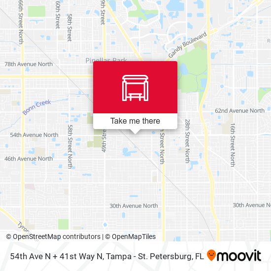 54th Ave N + 41st Way N map