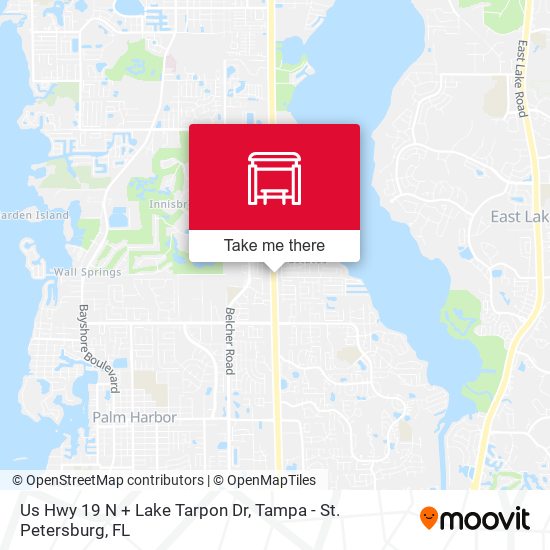 Mapa de Us Hwy 19 N + Lake Tarpon Dr