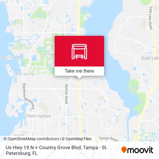 Us Hwy 19 N + Country Grove Blvd map
