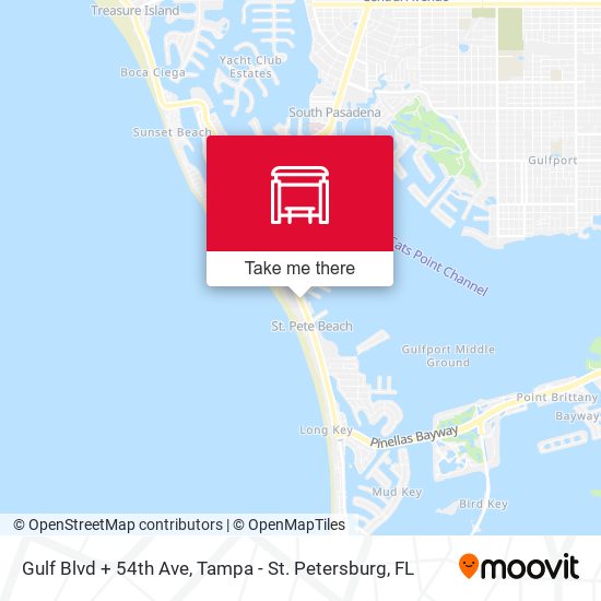 Mapa de Gulf Blvd + 54th Ave