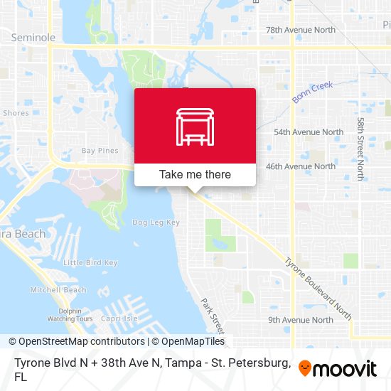 Tyrone Blvd N + 38th Ave N map