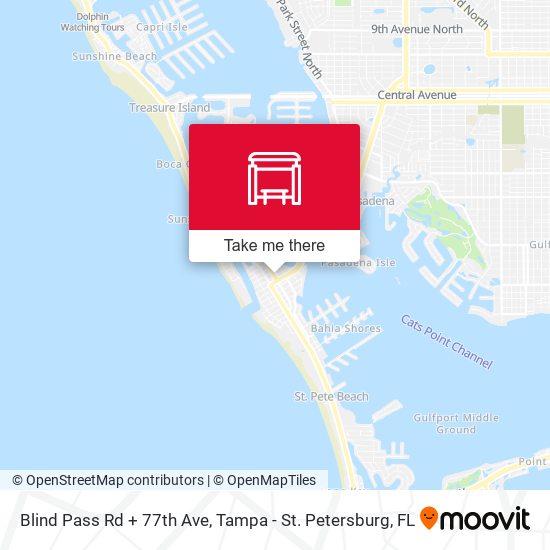 Blind Pass Rd + 77th Ave map