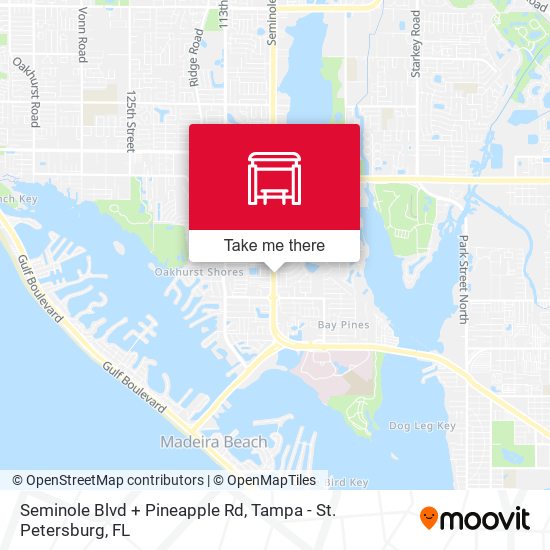 Seminole Blvd + Pineapple Rd map