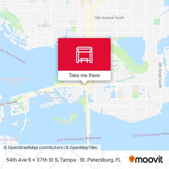 54th Ave S + 37th St S map