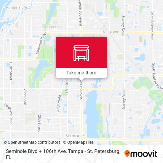 Mapa de Seminole Blvd + 106th Ave