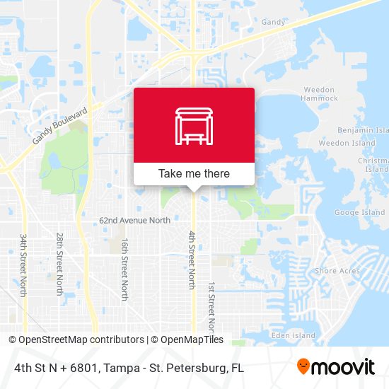 Mapa de 4th St N + 6801