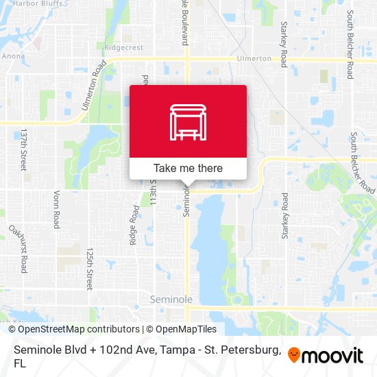 Mapa de Seminole Blvd + 102nd Ave