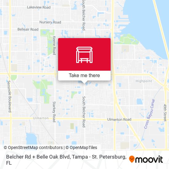 Mapa de Belcher Rd + Belle Oak Blvd