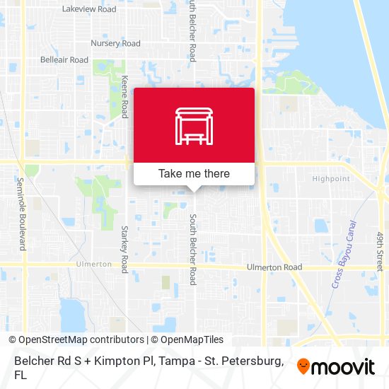 Mapa de Belcher Rd S + Kimpton Pl