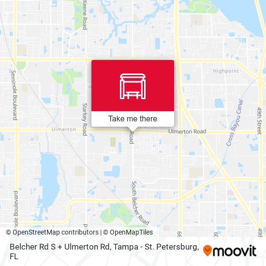 Belcher Rd S + Ulmerton Rd map