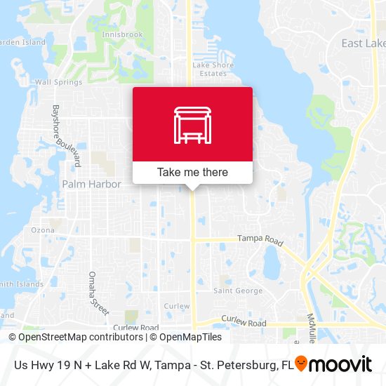 Us Hwy 19 N + Lake Rd W map