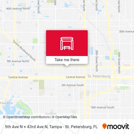 Mapa de 5th Ave N + 43rd Ave N