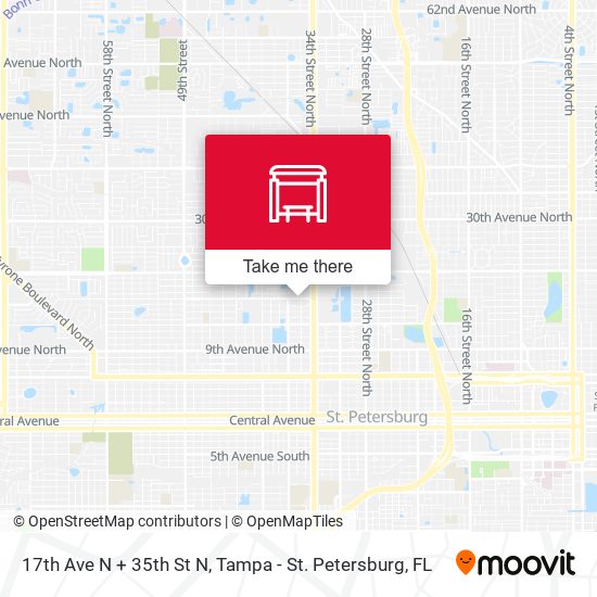 Mapa de 17th Ave N + 35th St N