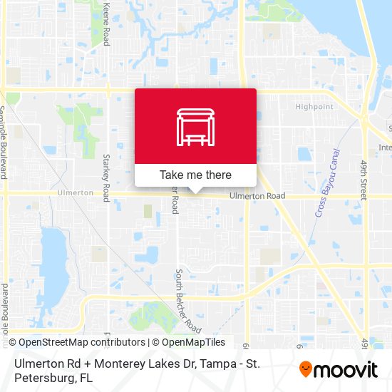 Ulmerton Rd + Monterey Lakes Dr map