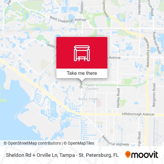 Mapa de Sheldon Rd + Orville Ln