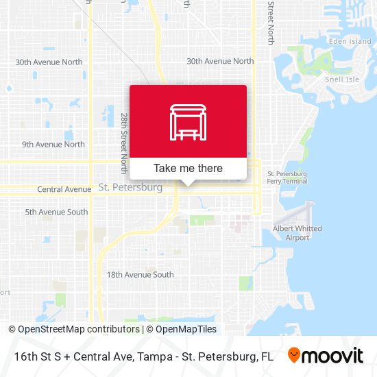 Mapa de 16th St S + Central Ave