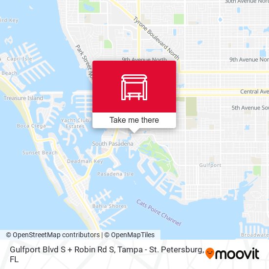 Gulfport Blvd S + Robin Rd S map