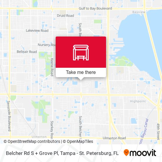 Belcher Rd S + Grove Pl map