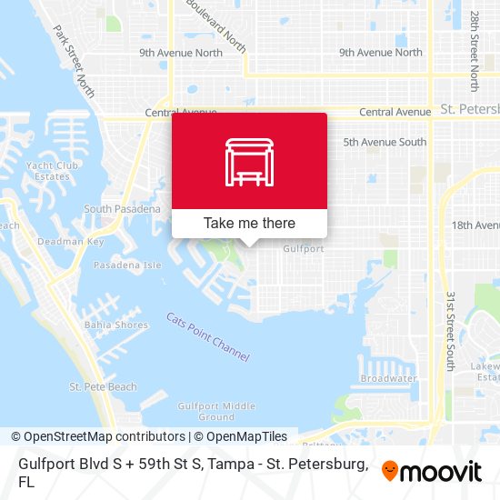 Gulfport Blvd S + 59th St S map