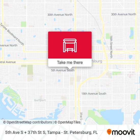 5th Ave S + 37th St S map