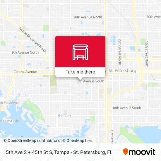 5th Ave S + 45th St S map