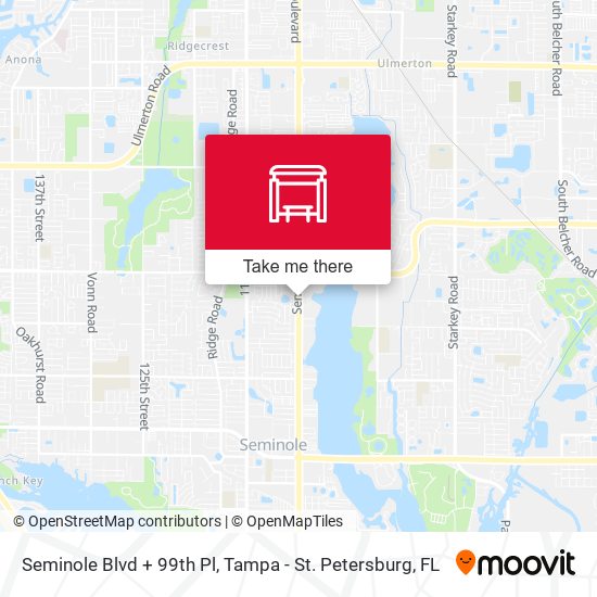 Seminole Blvd + 99th Pl map