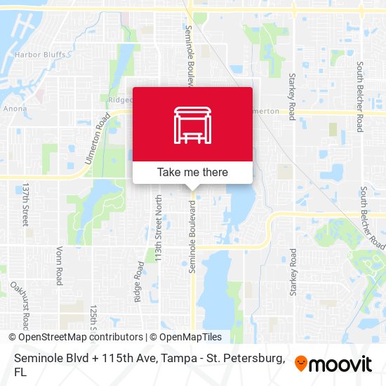 Mapa de Seminole Blvd + 115th Ave