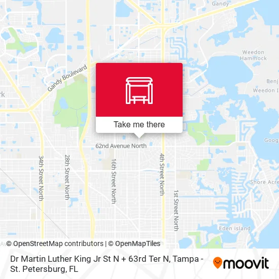 Dr Martin Luther King Jr St N + 63rd Ter N map