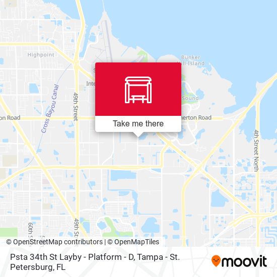 Psta 34th St Layby - Platform - D map