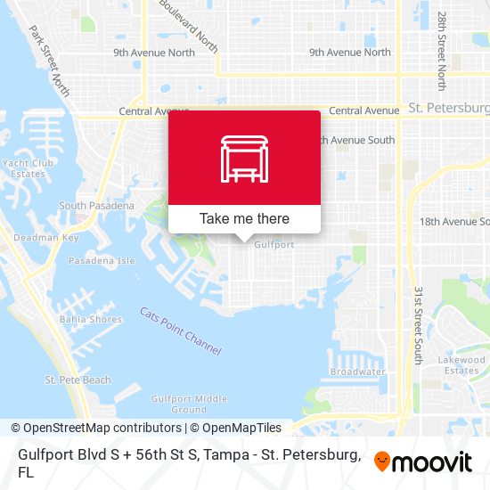 Gulfport Blvd S + 56th St S map