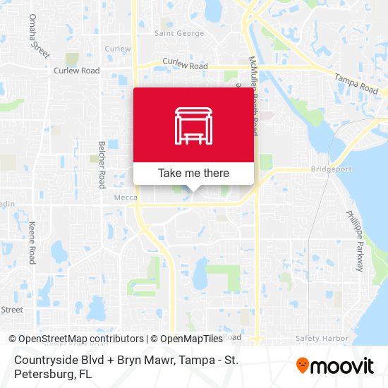 Countryside Blvd + Bryn Mawr map