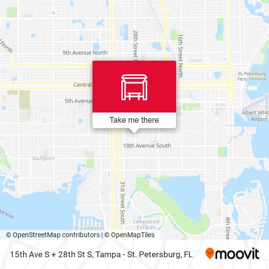 15th Ave S + 28th St S map